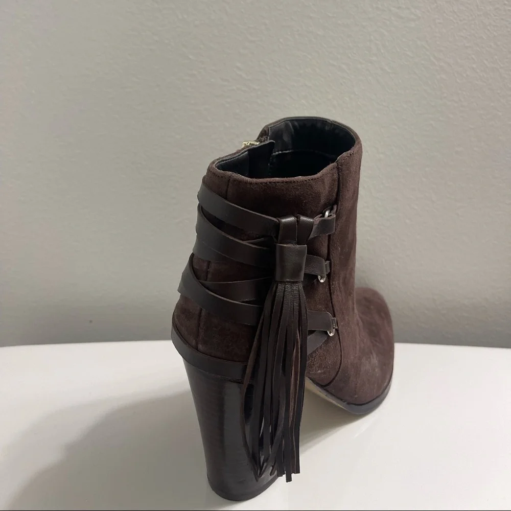Marc Fisher Booties with Fringe Detail - Picture 2 of 8